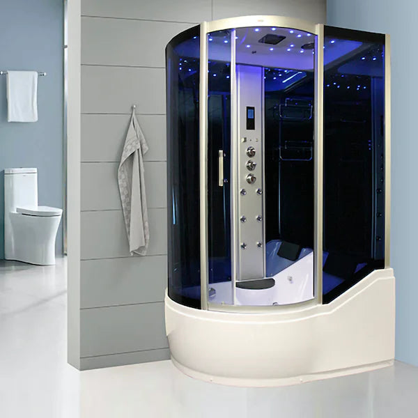 Quadrant Steam Shower Right Hand Bath Cabin 1500 x 900