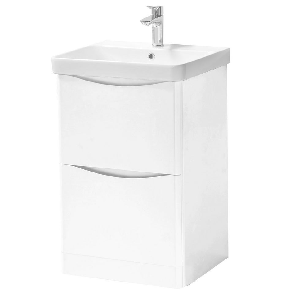 Arezzo Floor Standing 2 Drawer Unit & Ceramic Basin 500mm