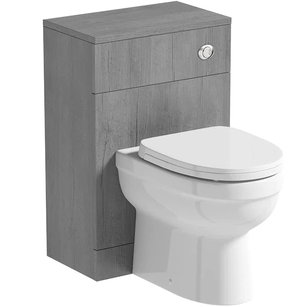 Vanity Toilet Unit With Soft Close Seat - Concrete Grey