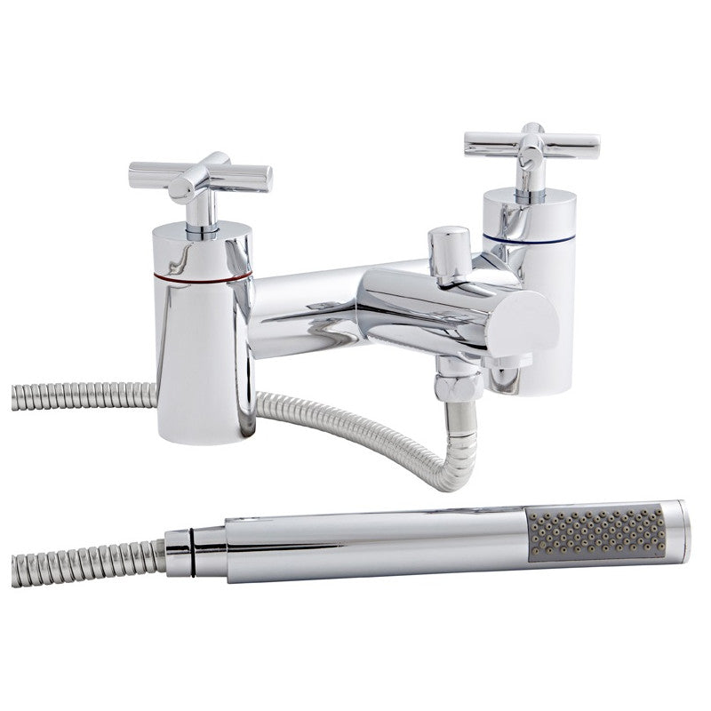 Crystal Shower Bath Mixer Tap - Chrome