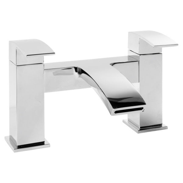 Curved Bath Mixer Tap - Chrome