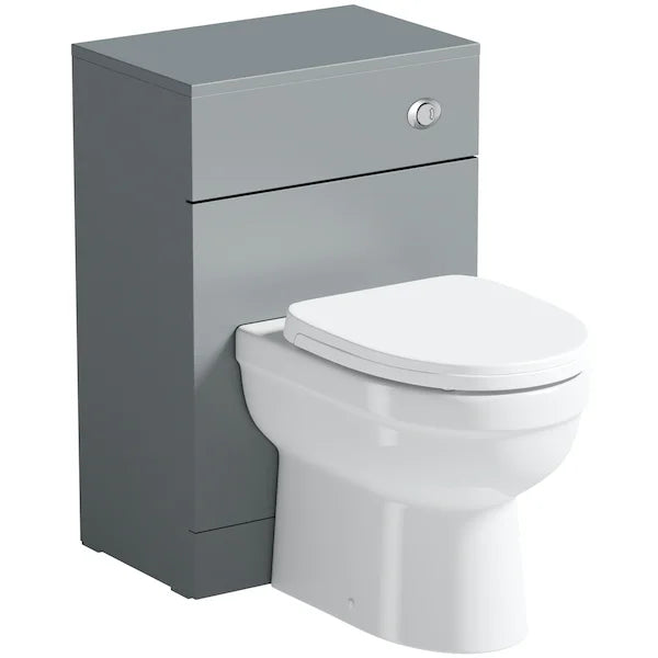 Vanity Toilet Unit With Soft Close Seat - Grey