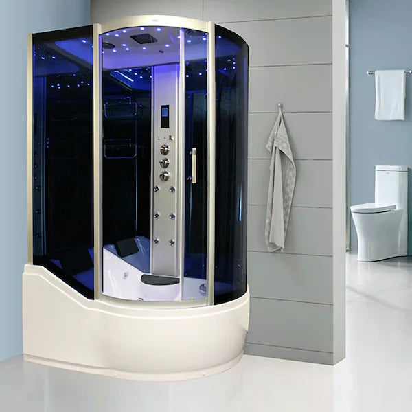 Quadrant Steam Shower Left Hand Bath Cabin 1700 x 900