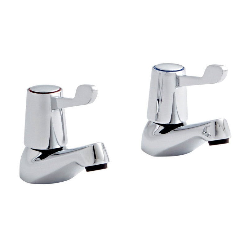 Basin Lever Tap Set - Chrome