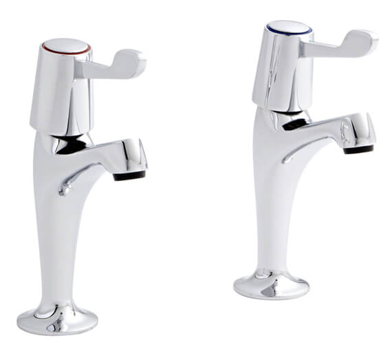 Lever High Neck Kitchen Sink Tap Set - Chrome