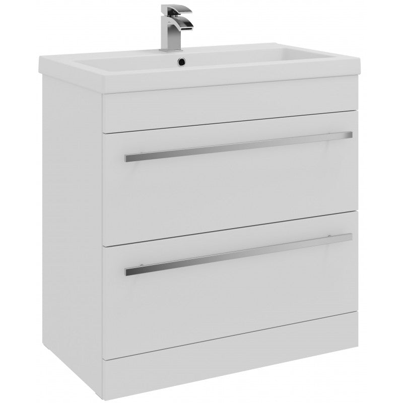 Milan Floor Standing 2 Drawer Unit & Basin - 800mm