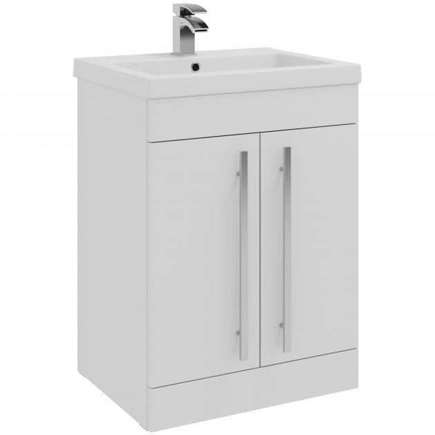 Milan Floor Standing 2 Door Unit & Basin - 600mm