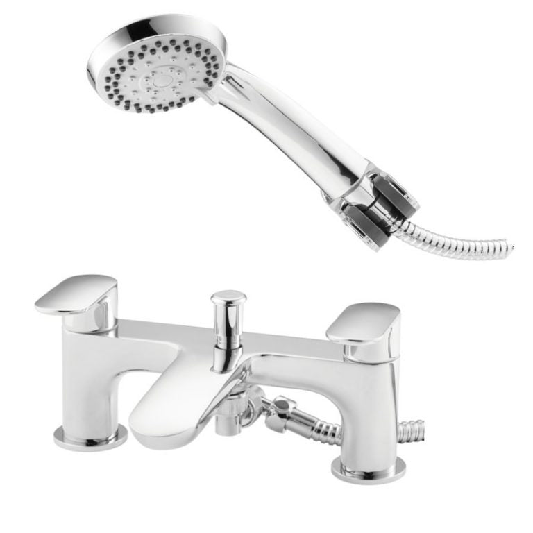 Ruby Mono Shower Bath Mixer Tap - Chrome