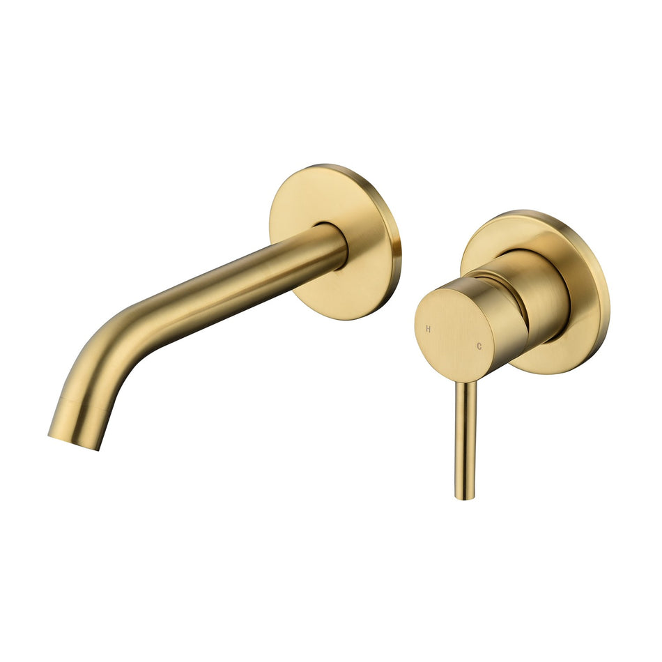 Veto Wall Mounted Mixer Tap - Brass