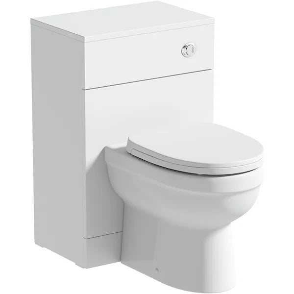 Vanity Toilet Unit With Soft Close Seat - White Gloss